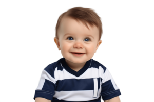 AI generated Baby Boy in a Football Jersey on Transparent Background. png
