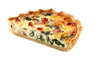 ai gerado quiche com uma transparente fundo. png