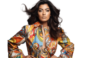 AI generated An Indian Fashion Designer On Transparent Background. AI png