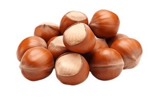 AI generated Hazelnut on Transparent Background. AI png