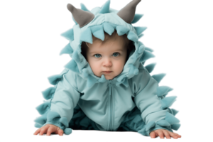 AI generated Baby Boy in a Funny and Oversized Costume on Transparent Background. png