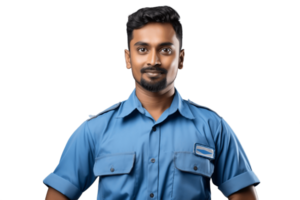 AI generated An Indian Mechanic Wearing a Uniform on Transparent Background. AI png