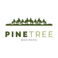 Pine Tree  Icon Logo Design Template vector