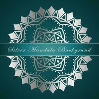 vector beautiful silver mandala background