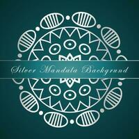 vector beautiful silver mandala background