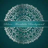 vector beautiful silver mandala background