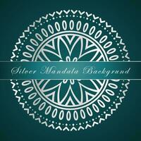 vector beautiful silver mandala background