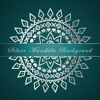 vector beautiful silver mandala background