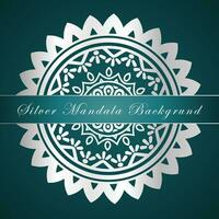 vector beautiful silver mandala background