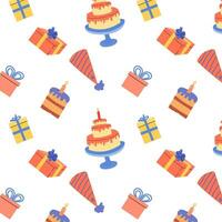 birthday anniversary seamless background vector