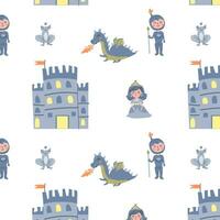 cute fairy characters seamless pattern isolated vector