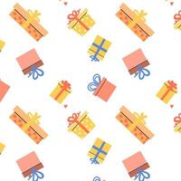 present cartoon box pattern for celebration design vector