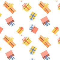 present cartoon box pattern for celebration design vector