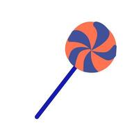 cartoon lollipop with red and blue colors vector