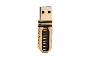 ai generado USB destello conducir en transparente antecedentes. ai png