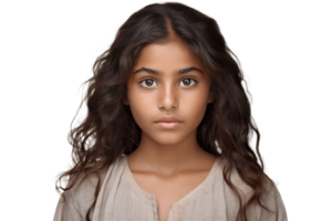 AI generated Indian Citizen Girl on Transparent Background. AI png