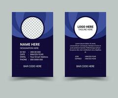 Modern Digital ID Card Design Template vector