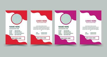 Modern Digital ID Card Design Template vector