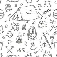 Simple camping pattern vector