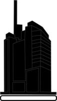 Illustration depicting a modern skyscraper building, showcasing its architectural design and vertical presence in a metropolitan landscape vector