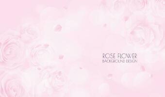 Pink rose style background design. vector