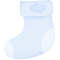 Blau Socke mit Wolke auf es png