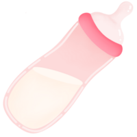 a baby bottle with milk on a transparent background png