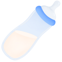 une bébé bouteille avec Lait sur transparent Contexte png