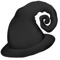 une noir sorcière chapeau sur une transparent Contexte png