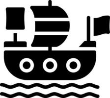 diseño de icono creativo de barco pirata vector