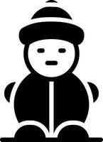Snowman Creative Icon Design vector