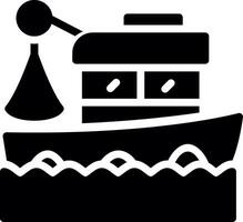 diseño de icono creativo de barco de pesca vector