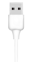 usb cable with a white plug on a transparent background png