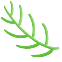 icône de feuille verte, style cartoon png