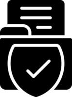 Secured Backup Creative Icon Design vector