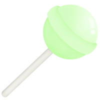 a green lollipop on a stick png