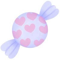 a candy ball with hearts on it png