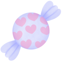 un' caramella palla con cuori su esso png