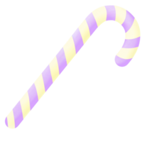 un caramelo caña con púrpura y amarillo rayas png