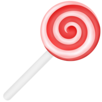 a red and white lollipop on a transparent background png