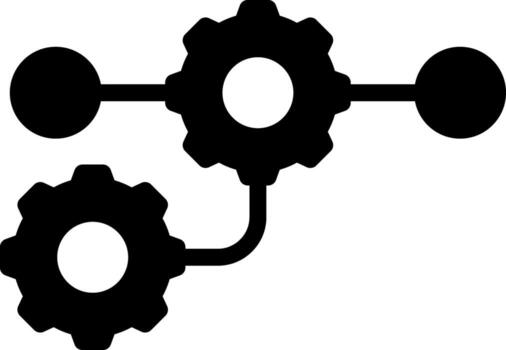 Workflow Process Creative Icon Design vector