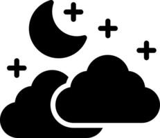 Night Weather Creative Icon Design vector