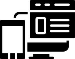 Responsive Website Creative Icon Design vector