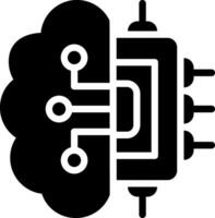 Brain Circuit Creative Icon Design vector