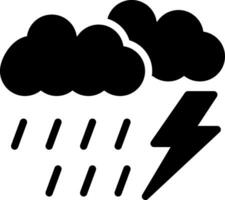 Thunderstorm Creative Icon Design vector