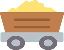 Mine Cart Creative Icon Design vector