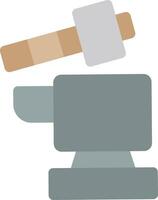 Hammer and anvil Creative Icon Design vector