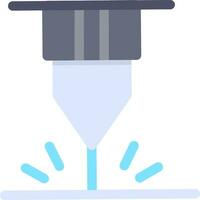 Water Cutting Machine Creative Icon Design vector