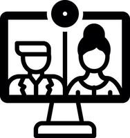 Online Interview Creative Icon Design vector