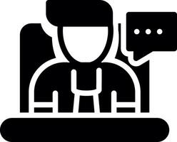 Online Interview Creative Icon Design vector